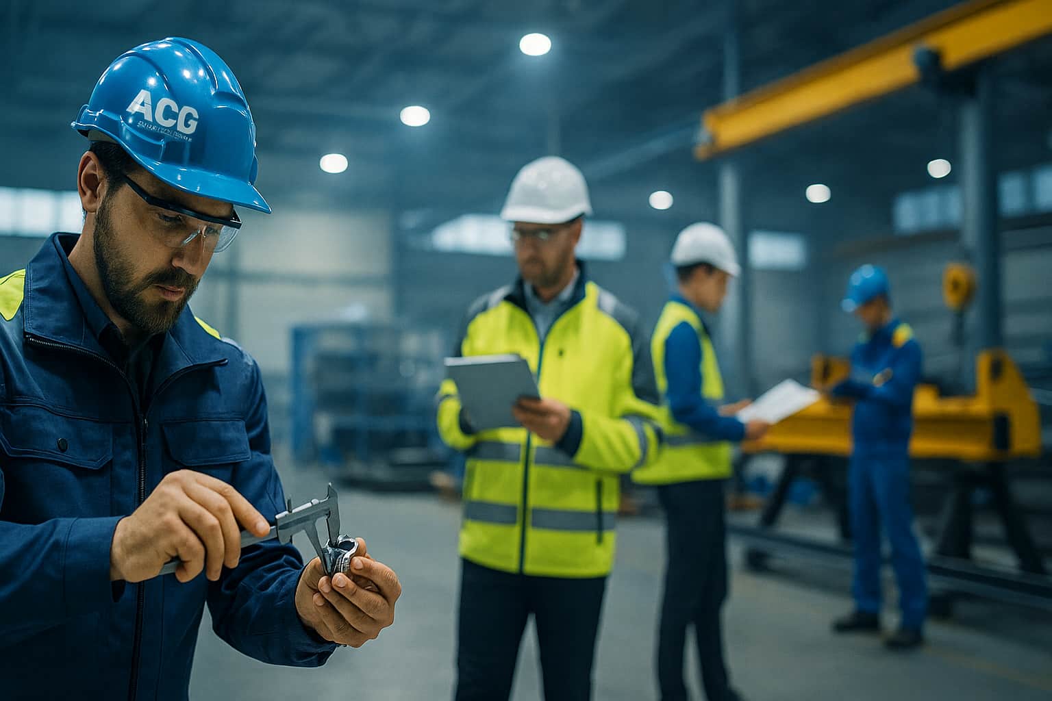 بازرسی فنی اجزای جرثقیل صنعتی توسط کارشناس ACG