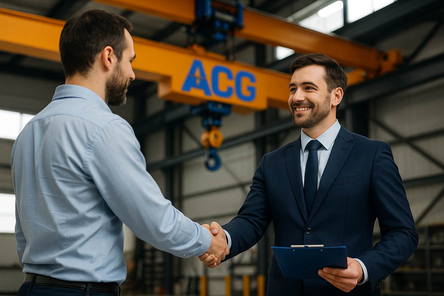 Network of official ACG distributors for industrial crane equipment and spare parts across Iran